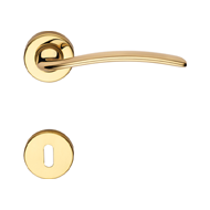 Piuma Lever Handle in Bronzed Brass Fin